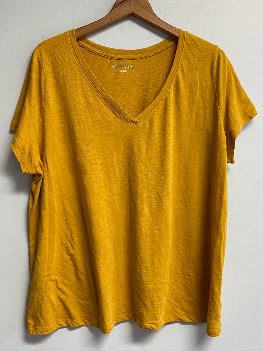 AVA & VIV V-NECK TOP - 2X